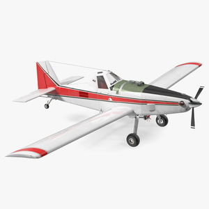 3D Agricultural Aeroplane White model