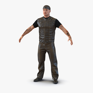 Biker Man Generic 2 3D model