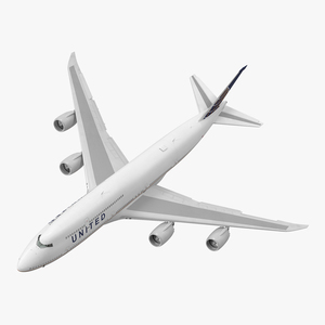 Boeing 747 8I United Rigged 3D