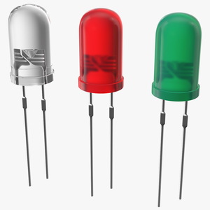 3D model Round Light Emitting Diode Set