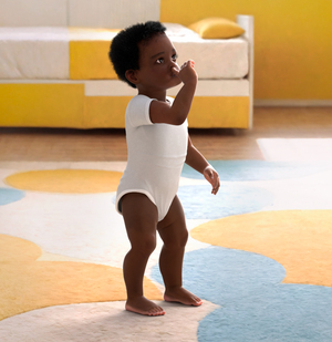 3D model One Year Old Black Boy in Bodysuit Rigged for Maya