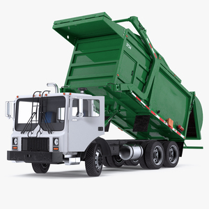 3D Trash Truck Generic Rigged