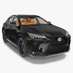 Luxury Lexus NX HYBRID 2024 Black Simple Interior 3D model