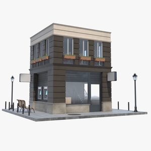 3D model Small Office Building Fur