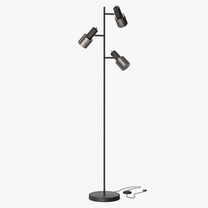 Two Shades Floor Lamp Black 3D