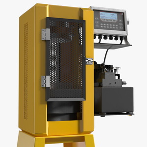 Concrete Hydraulic Press Machine Engineering Control Yellow 3D model