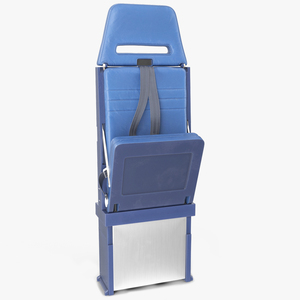 3D Aircraft Crew Chair with Folded Seat