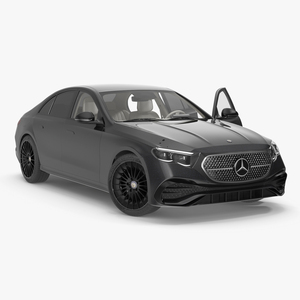 3D Mercedes E-Class 2023 Black Rigged for Cinema 4D model