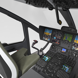 3D model Private Helicopter Pilot Cabin