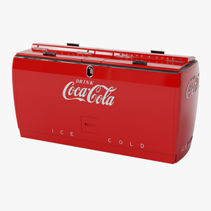 3D Double Cooler Coca Cola model