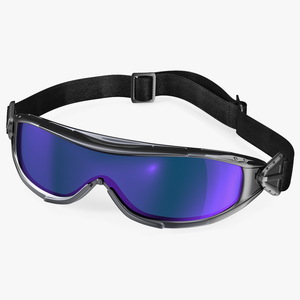 Blue Polarized Ski Sunglasses 3D model