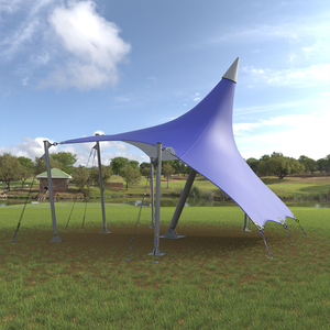 Tensile Fabric Tent Blue 3D model