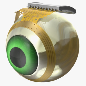 3D Emerald Iris Cybernetic Implant