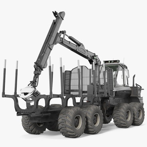 Forwarder Forestry Vehicle Dirty 3D