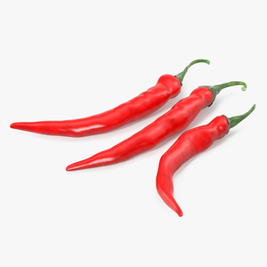 3D Red Chili Pepper