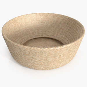 3D Folded Wicker Storage Basket model