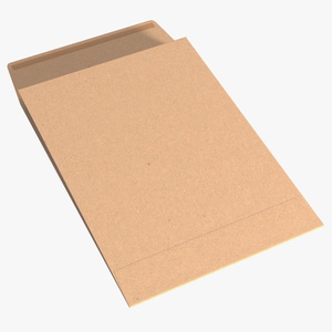 Gusset Envelope Craft Paper Rigged 3D model