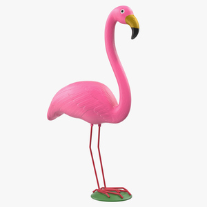 Pink Flamingo Yard Lawn Ornament 3D