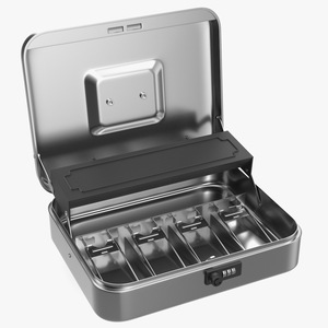 3D model Cash Box Gray Rigged