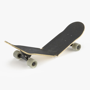 Skateboard Broken in Two 3D model