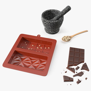 Chocolate Making with Sunflower Seeds 3D