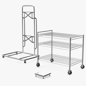 Pit Stop Wheel Cart 3D model