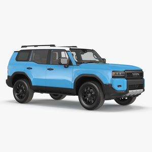 3D model Toyota Land Cruiser 2024 Blue Color