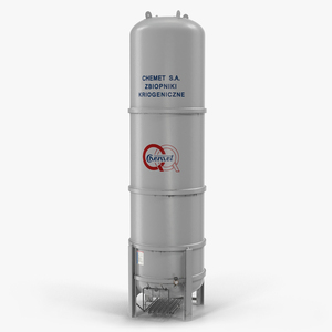 CNG and LNG Fuel Storage Tank 3D model