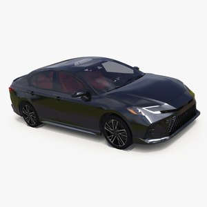 3D model Mid Size Sedan Black