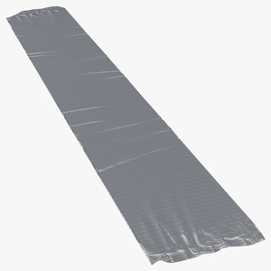 3D model Strip of Silver Gray Duct Tape