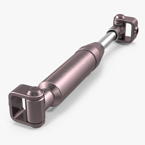 Anodized Hydraulic Cylinder 7 3D model