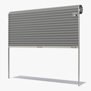 Commercial Rollup Gate Rigged 3D model