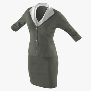 3D Women Skirt Suit