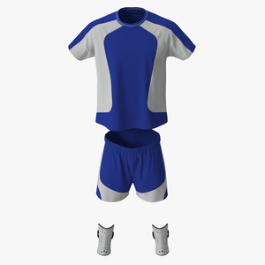 Soccer Uniform Blue 3D model