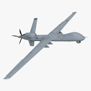 3D Unmanned Aerial Vehicle MQ-9 Reaper Drone Rigged model