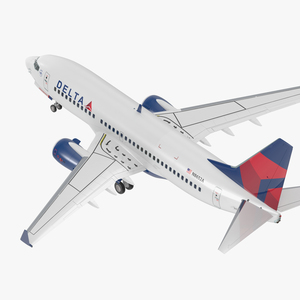 Boeing 737 700 Delta Air Lines Rigged 3D