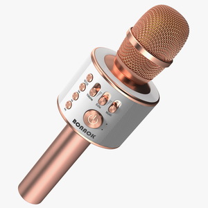 3D Portable Bonaok Karaoke Mic Rose and Gold