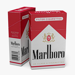 3D Cigarette Pack Marlboro model