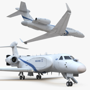 3D CAEW Airborne Early Warning Aircraft Rigged model