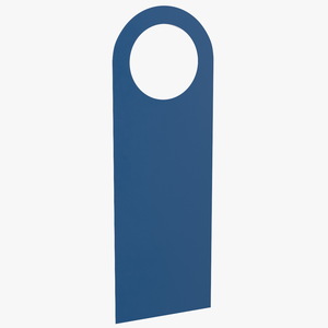Hotel Door Hanger Blank Tag 3D