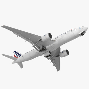 Boeing 777 200ER Air France Rigged 3D model