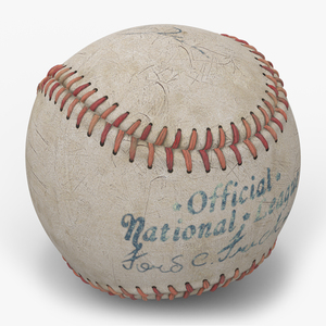 National League Baseball Ball 1950-1965 3D model