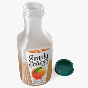 3D model Fruit Drink Simply Orange Open