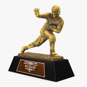 3D model Yellow Heisman Memorial Trophy