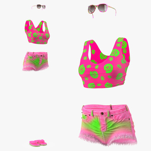 Beach Outfits Set 3D