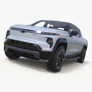 3D Chevrolet Silverado EV 2024 Gray Simplified model