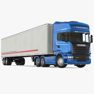 3D Scania Streamline Trailer Truck Rigged model