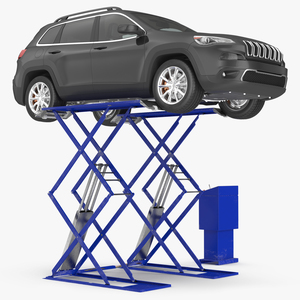 3D Automotive Scissor Lift and SUV