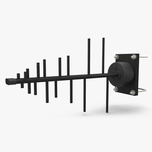 Outdoor Yagi Antenna 4G Black 3D model