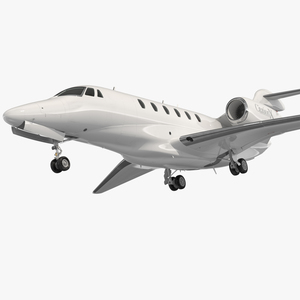 3D model Private Jet Cessna Citation X with Luxury Interior